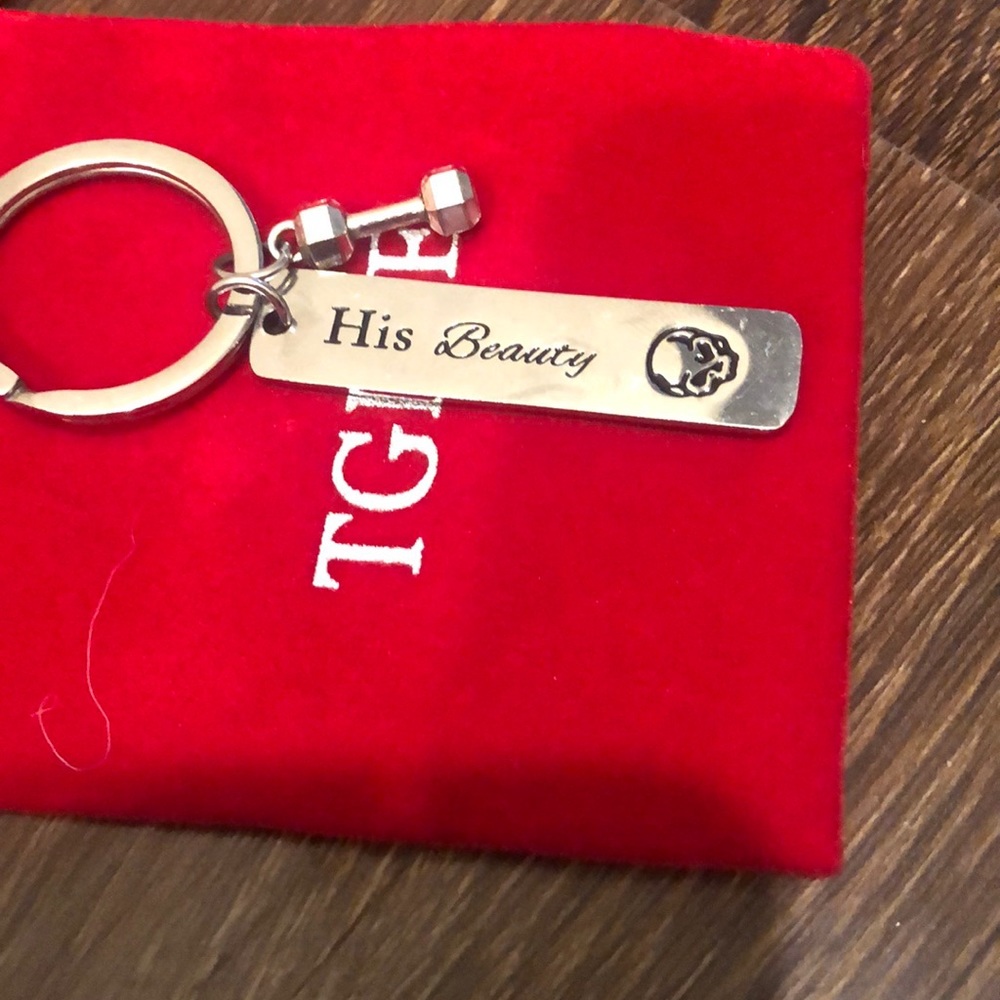 His beauty key chain